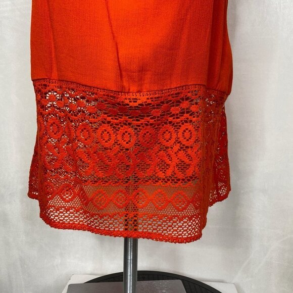 NWT 7th Ave New York & Co. Tassel Tie Crochet Top - Picture 3 of 8